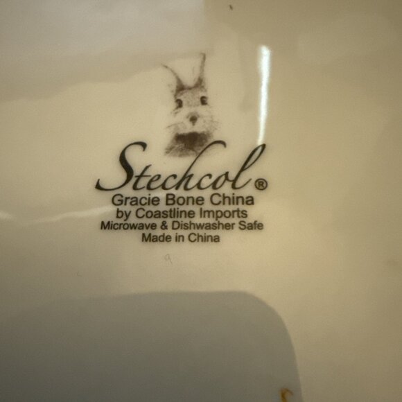 Stechcol Grace China Bunny Side Plates Pink 7.5” Dish - Picture 7 of 7